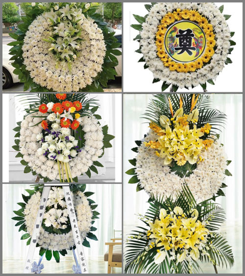 湖北黄冈市黄梅县孔垄镇吴河村花圈速递